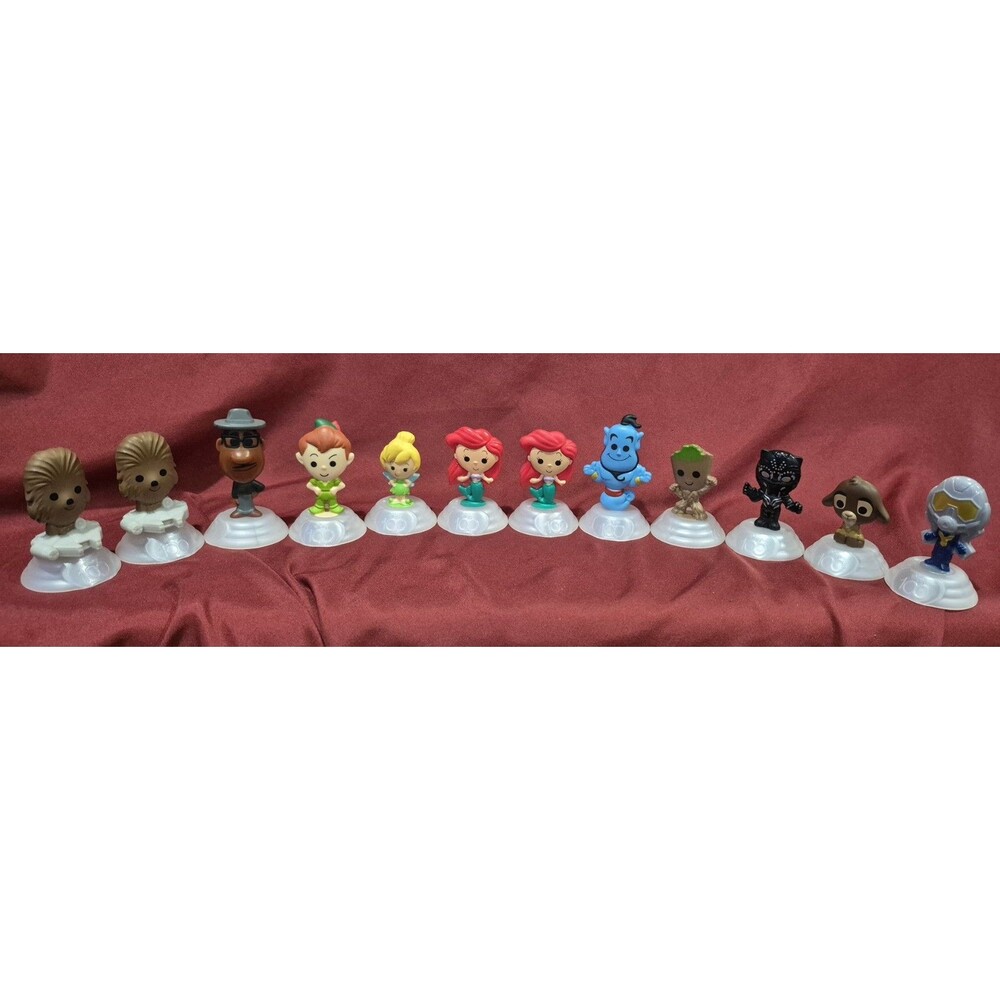2023 McDonald's Disney 100 Happy Meal Toys Lot of 12 Groot Chewbacca Ariel Genie